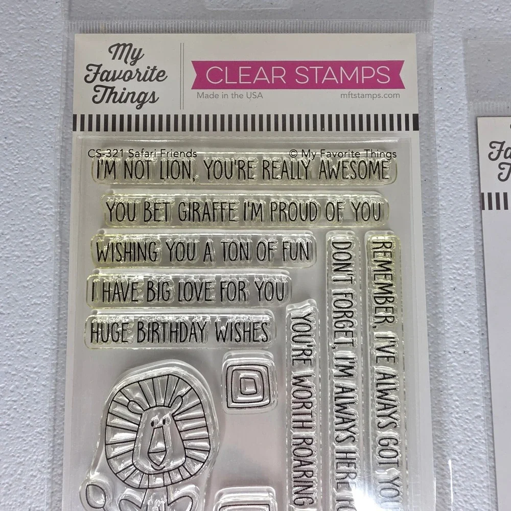 NEW My Favorite Things Safari Friends Stamp Die Set CS-321 MFT-1365 Animals